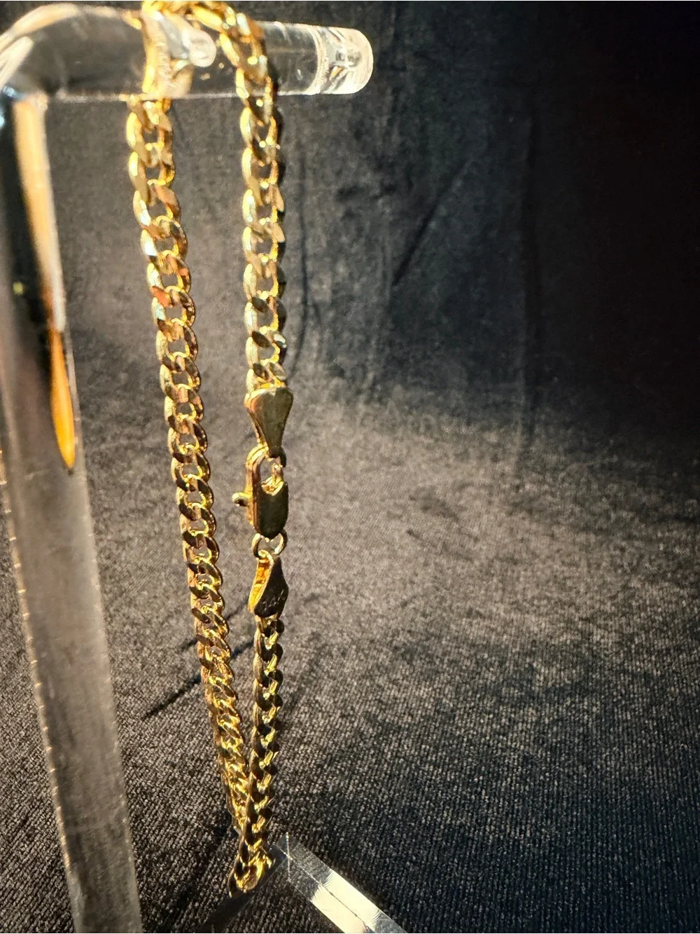 Cuban 8in 4MM 14K Stamped Gold Filled Bracelet Everyday Wear Piece. Beautiful.